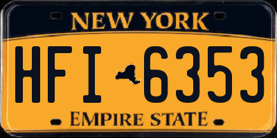NY license plate HFI6353
