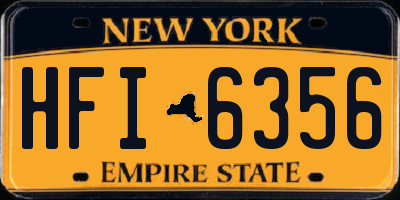 NY license plate HFI6356