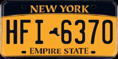 NY license plate HFI6370