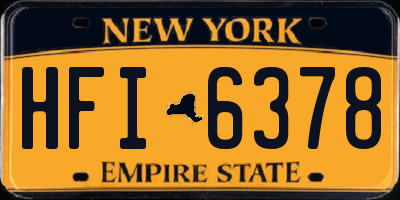 NY license plate HFI6378