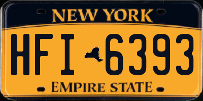 NY license plate HFI6393