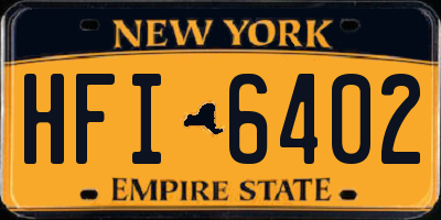 NY license plate HFI6402