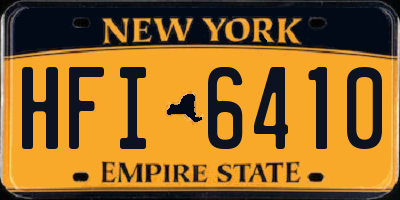 NY license plate HFI6410