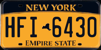 NY license plate HFI6430