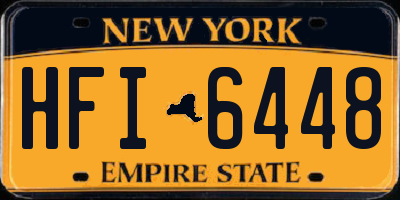 NY license plate HFI6448