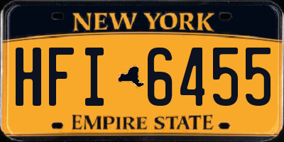 NY license plate HFI6455
