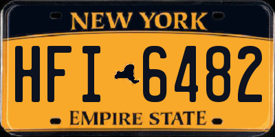 NY license plate HFI6482