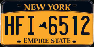NY license plate HFI6512