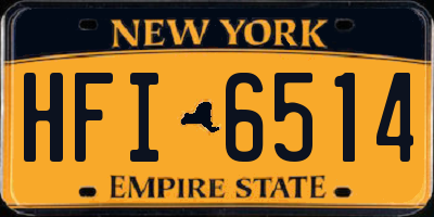 NY license plate HFI6514