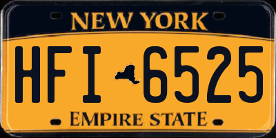 NY license plate HFI6525