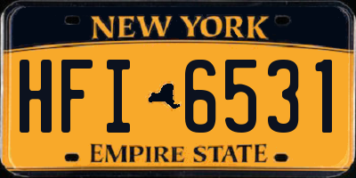 NY license plate HFI6531