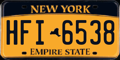 NY license plate HFI6538