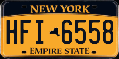 NY license plate HFI6558