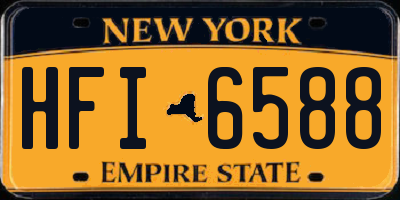 NY license plate HFI6588