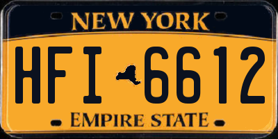NY license plate HFI6612