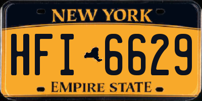 NY license plate HFI6629