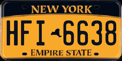 NY license plate HFI6638