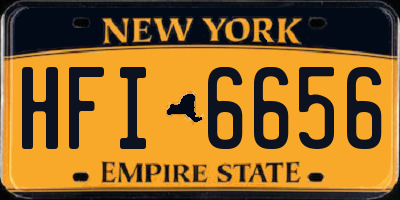 NY license plate HFI6656