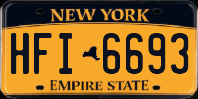 NY license plate HFI6693