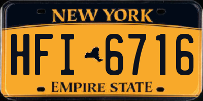 NY license plate HFI6716