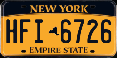 NY license plate HFI6726