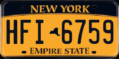 NY license plate HFI6759