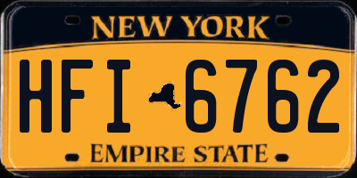 NY license plate HFI6762