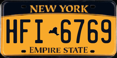 NY license plate HFI6769