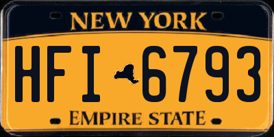 NY license plate HFI6793