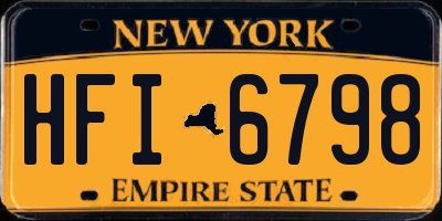 NY license plate HFI6798