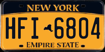 NY license plate HFI6804