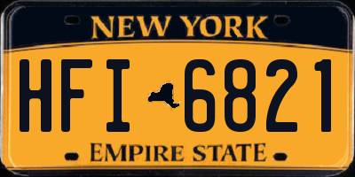 NY license plate HFI6821