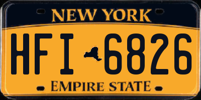 NY license plate HFI6826