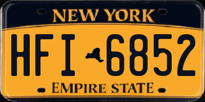 NY license plate HFI6852