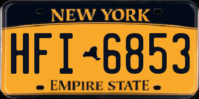 NY license plate HFI6853
