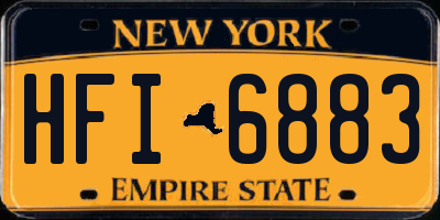 NY license plate HFI6883