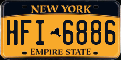 NY license plate HFI6886