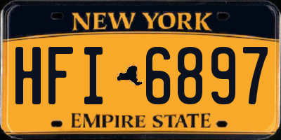 NY license plate HFI6897