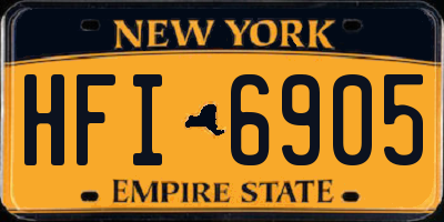 NY license plate HFI6905