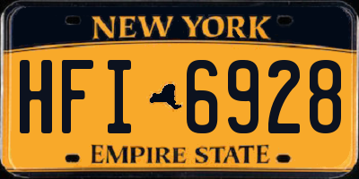 NY license plate HFI6928