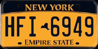 NY license plate HFI6949