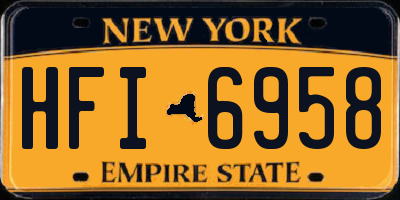 NY license plate HFI6958