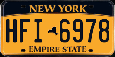 NY license plate HFI6978