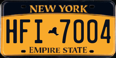 NY license plate HFI7004