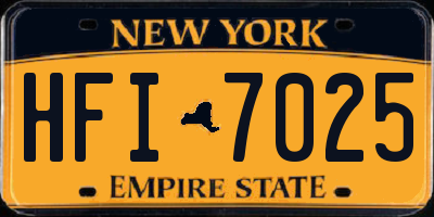 NY license plate HFI7025