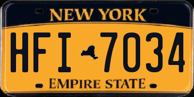 NY license plate HFI7034