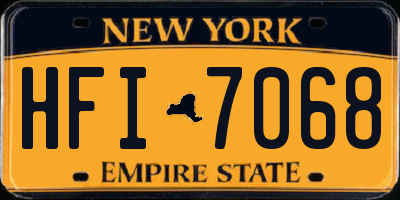 NY license plate HFI7068