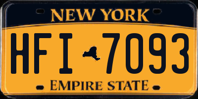 NY license plate HFI7093