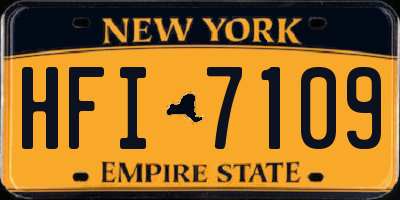 NY license plate HFI7109