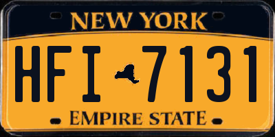 NY license plate HFI7131